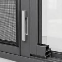Ventanas Corredizas Horizontales de Aleación de Aluminio de Alta Calidad, Insonorizadas, con Mosquitera Plegable de Acero Inoxidable para Sala de Estar