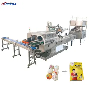 HANNPRO Automática Horizontal Carton Packing Machine Pequena Caixa esfera Embalagem ping pong ball carton box packing machine