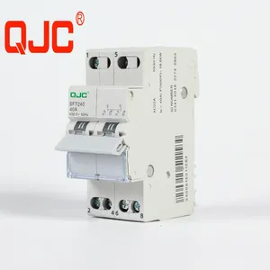 QJC nouveau commutateur inverseur rail din mini commutateur 1-0-2 manuel mcb isolateur interrupteur 2P 40A