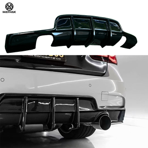 Difusor trasero de estilo PH negro brillante de doble cara, labio de parachoques trasero automático mejorado, una salida para <span class=keywords><strong>BMW</strong></span> Serie 3 F30 F35 - Product Image 1
