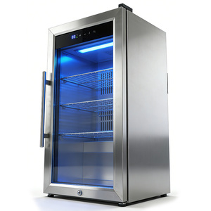 CB Mini Commercial Refrigerator Stainless Steel and Glass Door <b>Fridge</b> for Household Outdoor Kitchen Free-standing Installation H - Product Image 4
