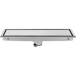 Desagüe de suelo rectangular invisible con inserto para azulejos, de acero inoxidable 304, antiolor, para baño, balcón, <span class=keywords><strong>ducha</strong></span>, con filtro para pelo - Product Image 1
