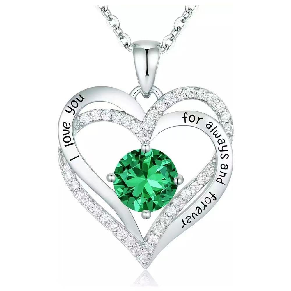 White gold green diamond