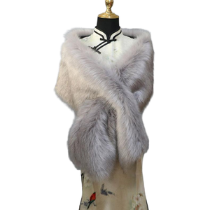 Châle en fausse fourrure pour femme, style renard, élégant, luxueux, chaud, couleur unie, longue écharpe pour mariages et soirées par MASDB - Product Image 5