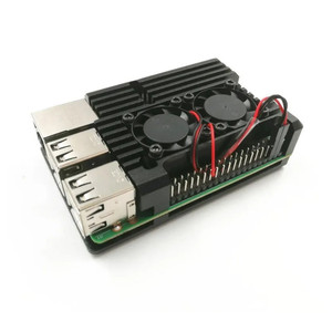 מארז אלומיניום ל-<span class=keywords><strong>Raspberry</strong></span> <span class=keywords><strong>Pi</strong></span> <span class=keywords><strong>4</strong></span>/3 עם מאוורר קירור כפול ומארז מתכת שחור עבור <span class=keywords><strong>Raspberry</strong></span> <span class=keywords><strong>Pi</strong></span> 4B/3B/3B+ - Product Image 1