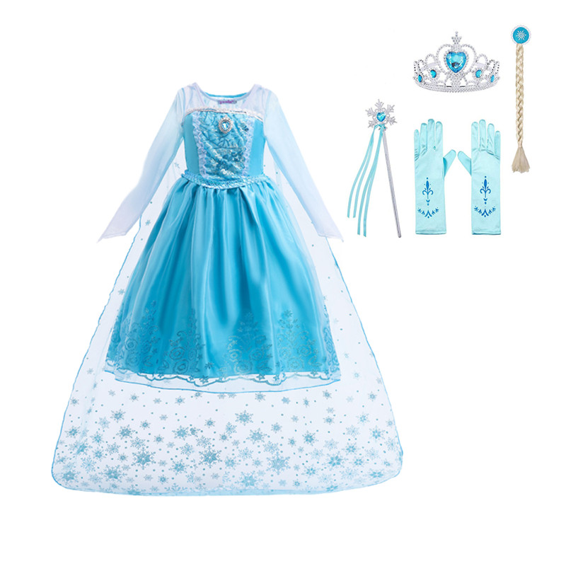 cotton elsa dress Posh Peanut Girl's Disney Frozen Elsa Tulle Dress in Blue, 10Y-12Y, Viscose from Bamboo