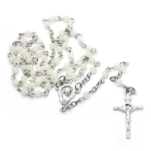 Collar personalizado de alta calidad, cadena de catolismo religioso, Collar de plata con cuentas de cruz, para rezar - Product Image 1