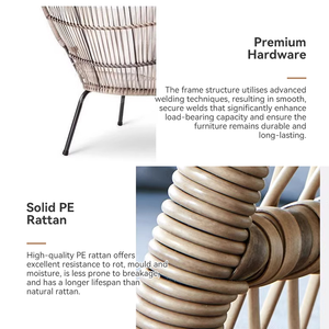 Meubles <span class=keywords><strong>de</strong></span> <span class=keywords><strong>jardin</strong></span> élégants : chaises longues d'extérieur <span class=keywords><strong>en</strong></span> rotin tressé et ensembles <span class=keywords><strong>de</strong></span> thé pour l'après-midi - Product Image 4