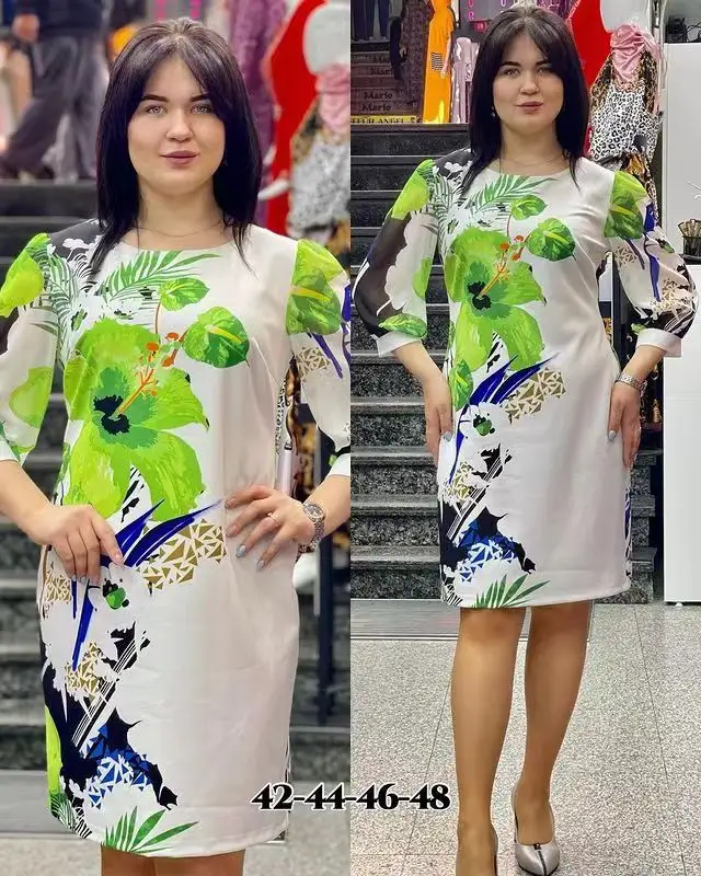 Groothandel Turkije Vrouwen Kantoor Jurk Afrika Kleding Plus Size Print Potlood Jurk