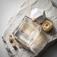 Flacon de parfum avec boîte cadeau 30ml 50ml 100ml, flacon carré en verre transparent vide, logo personnalisé, emballage de parfum