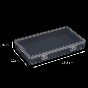 Caja de almacenamiento de plástico rectangular transparente 2501 para organizador de oficina, papelería, piezas electrónicas, organización de embalaje - Product Image 2