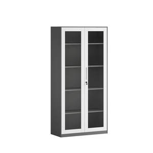 Fábrica al por mayor barato Oficina Metal Gabinete de almacenamiento Gabinete de archivo de acero Puerta de vidrio Gabinete de archivo - Product Image 4