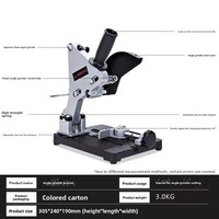Support universel multifonctionnel pour meuleuses d'angle de modèles 100-125, avec alimentation électrique intégrée, outil de fixation et support de coupe
