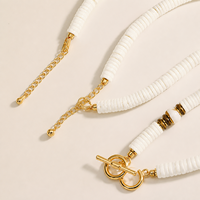 Ensemble de bijoux, style Meh Lad, collier et boucles d'oreilles en perles baroques, coquillages et œil de tigre, accessoires de mode pour femmes