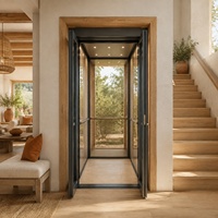 Ascenseur panoramique en verre pour villa, homologué CE, pour maison neuve, accès vertical, adapté aux bâtiments privés.