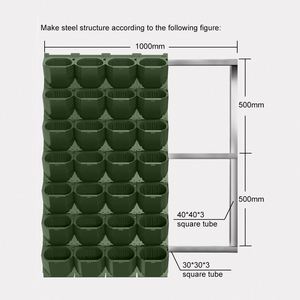 Sistema de Jardín Vertical Patentado Naturix con <span class=keywords><strong>Riego</strong></span> Automático <span class=keywords><strong>por</strong></span> <span class=keywords><strong>Goteo</strong></span>, Maceta Ecológica de Autorriego <span class=keywords><strong>para</strong></span> el Hogar - Product Image 3