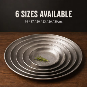 Assiette <span class=keywords><strong>Ronde</strong></span> en Métal Rétro Personnalisable avec Logo, Style Vintage, en Acier Inoxydable pour Steaks et Desserts – Idéale pour Restaurants et Hôtels - Product Image 4