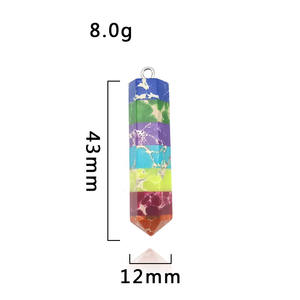 Bricolage <span class=keywords><strong>7</strong></span> pierres de chakra cristaux de guérison cadeau chaud bijoux spirituels ensembles colorés sac à cordes cristaux bruts naturels - Product Image 4