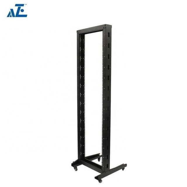 19 Inch 32U Standard Data Open Frame Network Server Rack 2 Posts SPCC Steel IP20 AZE Brand CE/RoHS Certified 1 Year Warranty
