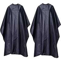 Cape de coiffure en polyester noir, robuste et durable, de luxe ASAP, pour femmes et hommes, avec logo personnalisé