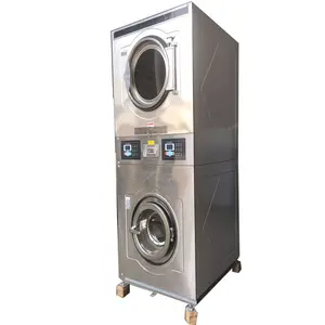 Çin istiflenebilir çamaşır makinesi ve kurutucu yığını 12 kg çamaşır makinesi