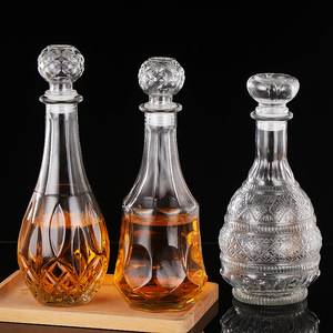 Biểu tượng tùy chỉnh rỗng Glass rượu chai Vodka Chai Whisky Brandy rượu vang chai thủy tinh - Product Image 3
