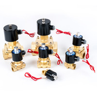 Vanne solénoïde à diaphragme en cuivre normalement fermée, interrupteur de contrôle eau/air 220V/24V 1/2"/3/4" Type Électromagnétique DC