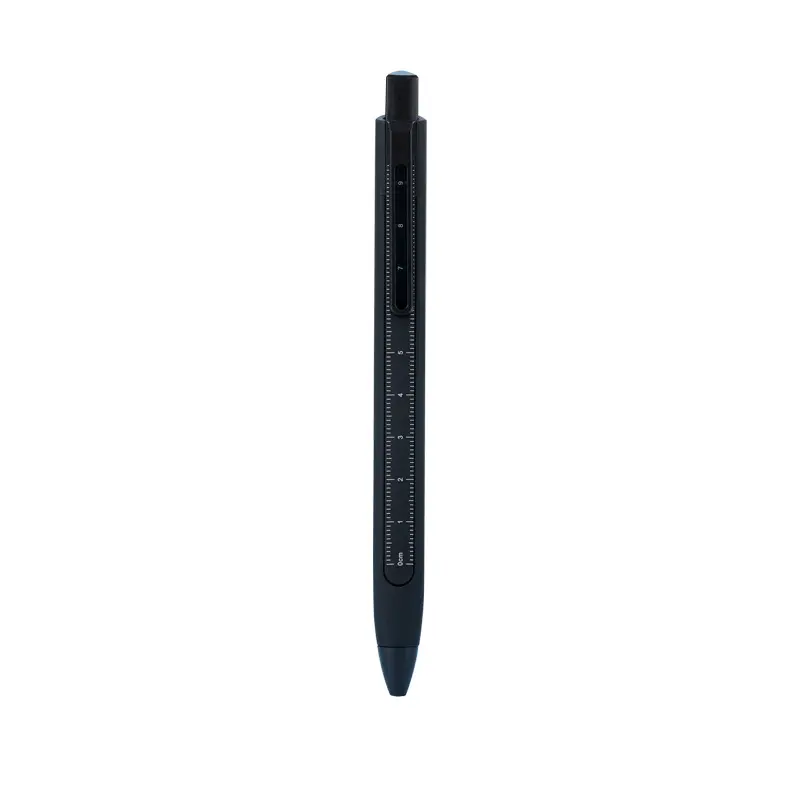 Multi Tool Pens Neuheit Kreative Werbung Geschenke Glattes Schreiben Klicken Sie auf Kunststoff Schwarz Clip Lineal Stift Gel Stift
