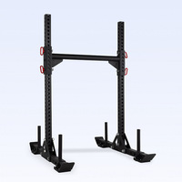 York Rack Squat Rack Pliable en Fonte, Cage de Musculation Robuste pour Entraînement de Charge Lourde, Presse à Bench et Support d'Haltères