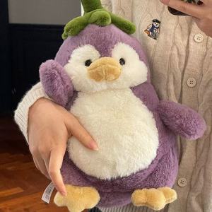 Lindo Peluche de Pingüino Berenjena, Muñeco de Pingüino Suave con Forma de Berenjena, Peluche Morado para Regalo, Decoración de Escritorio, Venta al por Mayor - Product Image 2