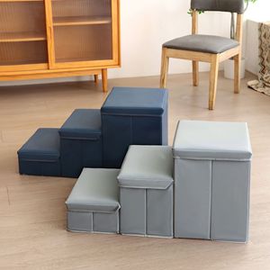 Multifunción plegable respetuoso con el medio ambiente Quadrate Pet Bed artefacto patrón sólido tela <span class=keywords><strong>perro</strong></span> escalera mecánica cinturón accesorio de almacenamiento - Product Image 6