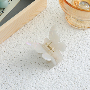 مشابك شعر عالية الجودة صديقة للبيئة من الأسيتات، مقاومة للماء بتصميم فراشة، يمكن تخصيص الشعار حسب الطلب، مشابك شعر نسائية - Product Image 4