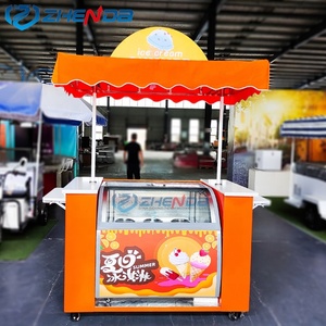 Zhenda Customized Color Juice Ice Cream Mobile Food Booth Hot Dog Food Stand Truck Display Food Trolley - Product Image 1