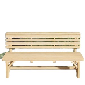 Banc en bois massif blanc pour jardin ou terrasse, avec dossier, imperméable et durable, pour une utilisation en extérieur dans la cour ou sur le balcon - Product Image 5