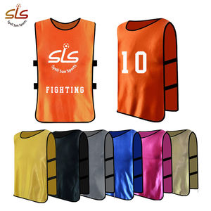 Мужские тренировочные жилеты-безрукавки из сетчатой ткани с возможностью нанесения логотипа, для футбола и тренировок, свободного кроя - Product Image 1