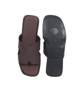 Sandales décontractées marron pour hommes à lanières larges, bout ouvert, à enfiler, pour l'été et la plage - Product Image 5