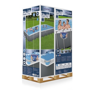 <span class=keywords><strong>Piscina</strong></span> Familiar Rectangular de PVC <span class=keywords><strong>para</strong></span> Exteriores, Ultra Grande, con Marco de Acero, Bomba de <span class=keywords><strong>Filtro</strong></span>, Capacidad de 52,231 L, Modelo 56623 - Product Image 4