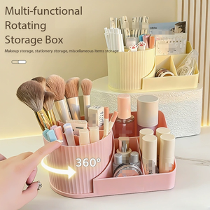 IStapromo Gifts Cosmetic Storage <b>Box</b> Desktop Large Capacity Lipstick Eye Shadow Eyebrow Pen Makeup Brush Holder Rotating Rack - Product Image 5