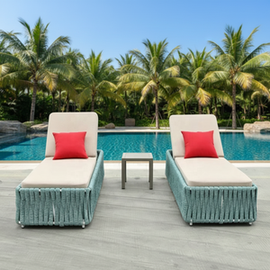 <span class=keywords><strong>Chaise</strong></span> longue d'extérieur moderne pour hôtel, mobilier de jardin, lit de soleil pour villa de plage, <span class=keywords><strong>chaise</strong></span> longue en corde métallique pour balcon, vente en gros - Product Image 1