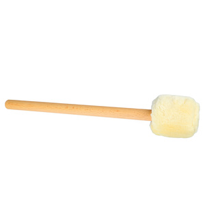 Mazo de tambor <span class=keywords><strong>Baquetas</strong></span> de cabeza de fieltro suave con mango largo para xilófono Timpani Beater Beige - Product Image 5