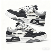 Chaussures pour hommes, nouvelles chaussures plates décontractées polyvalentes, originales, de niche, chaussures de sport à semelle épaisse, chaussures tendance augmentant la taille