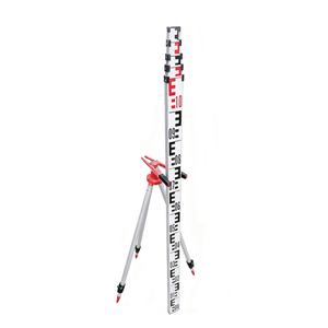 Mire de nivellement télescopique en aluminium double face avec échelle métrique et impériale pour la construction et la topographie - Product Image 4