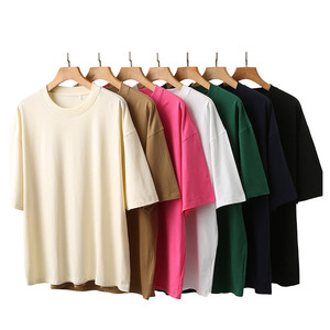 <span class=keywords><strong>Camisetas</strong></span> de Alta Calidad 100% Algodón, Manga Corta, Color Puro, <span class=keywords><strong>Camisetas</strong></span> de Verano Gruesas - Product Image 5