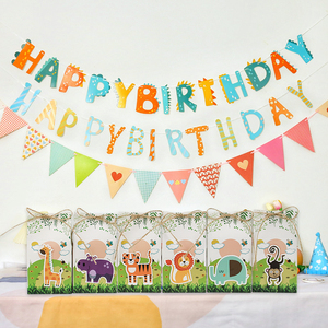 <span class=keywords><strong>Jungle</strong></span> Theme Party Favor Candy Cajas de papel Suministros para fiestas de cumpleaños Baby Shower Embalaje Cajas de regalo - Product Image 5