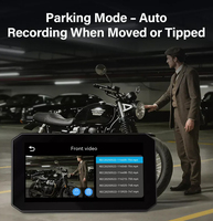Écran GPS de navigation pour moto Aoocci sans fil 7 pouces avec CarPlay, double caméra embarquée, étanche, Android Auto