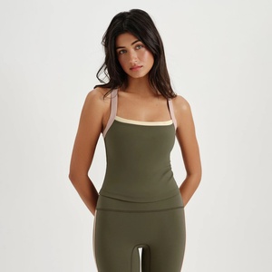 ชุดโยคะฟิตเนสแบบย้อนกลับได้ เป็นมิตรกับสิ่งแวดล้อม พร้อมเสื้อชั้นในออกกำลังกายลายเส้นตัดกันสูง ระบายอากาศ แห้งเร็ว ชุด 2 ชิ้น - Product Image 3