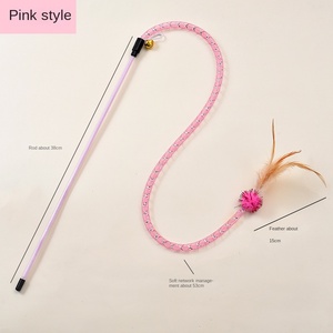 2025 nouveau jouet de chat d'exercice Rechargeable en plastique écologique année de <span class=keywords><strong>serpent</strong></span> bâton élastique maille Tube plume balle jouet interactif - Product Image 6
