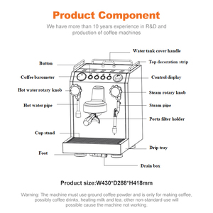 Machine à café expresso intelligente Gemilai G3145B, best-seller, outils de barista instantanés pour hôtels et cafés, Kaffeemaschine Smart Coffe - Product Image 2