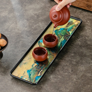 Da'an Tang Chinese Style Painted Bakelite <b>Tea</b> <b>Tray</b> Flat Heat Resistant For Kung Fu <b>Tea</b> Ceremony Accessories - Product Image 3