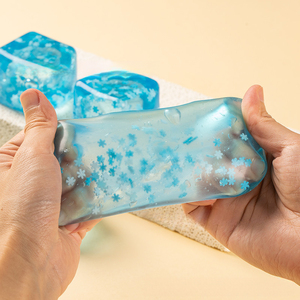 Juguete de descompresión de verano, cubo de agua refrescante, blando, elástico, de goma, para apretar, bloques de hielo, venta al por mayor - Product Image 3